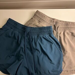 Abercrombie YPB athletic shorts navy and tan (both pairs) size SM